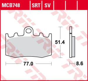 Első fékbetét TRW UTCAI MCB748 - Image 2