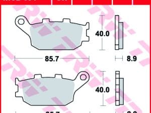 Hátsó fékbetét TRW SZINTER VERSENY MCB634SH