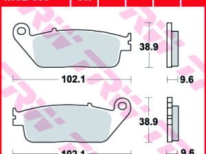 Hátsó fékbetét TRW SZINTER VERSENY MCB599SH