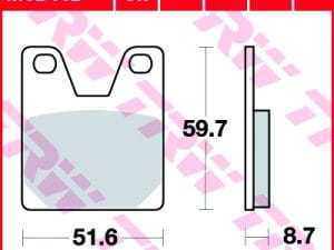 Hátsó fékbetét TRW UTCAI MCB702