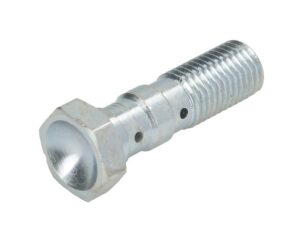 Fékcső csavar dupla M10x1.25 Króm