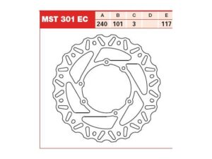 Első féktárcsa TRW MST301EC