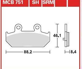 TRW Fékbetét készlet MCB751SRM