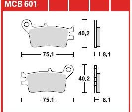 TRW Fékbetét készlet MCB601