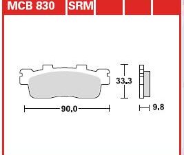 TRW Fékbetét készlet MCB830