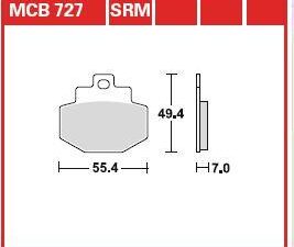 TRW Fékbetét készlet MCB727SRM