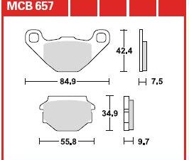 TRW Fékbetét készlet MCB657