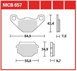 TRW Fékbetét készlet MCB657