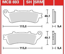 TRW Fékbetét készlet MCB693SRM
