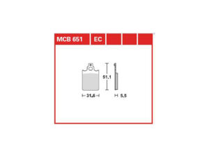 TRW Fékbetét készlet MCB651EC