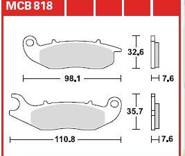 TRW Fékbetét készlet MCB818