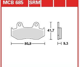 TRW Fékbetét készlet MCB685SRM
