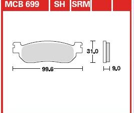 TRW Fékbetét készlet MCB699SRM