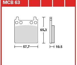 TRW Fékbetét készlet MCB63