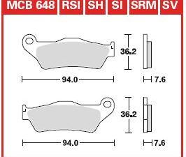 TRW Fékbetét készlet MCB648SRM