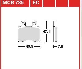 TRW Fékbetét készlet MCB735EC