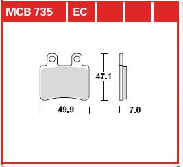 TRW Fékbetét készlet MCB735EC