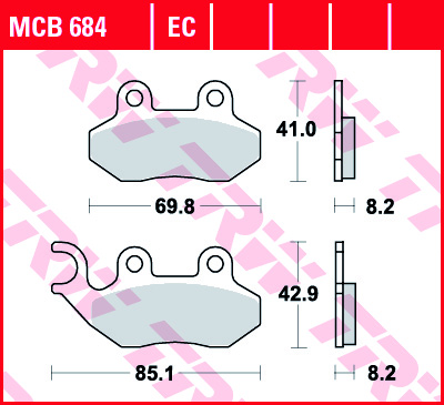 TRW Fékbetét készlet MCB684