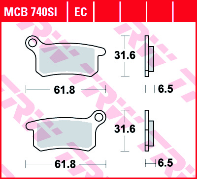 TRW Fékbetét készlet MCB740SI