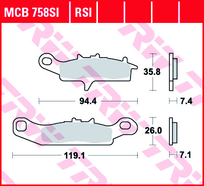 TRW Fékbetét készlet MCB758SI