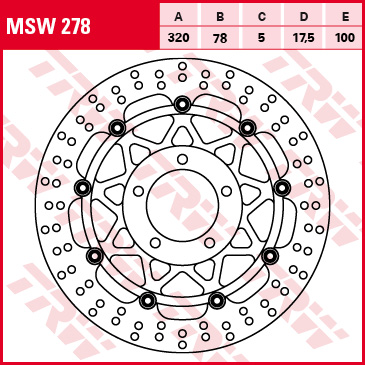 TRW Féktárcsa MSW278