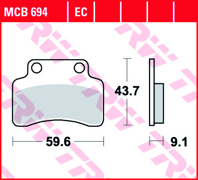 TRW Fékbetét készlet MCB694