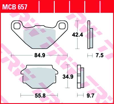 TRW Fékbetét készlet MCB657 - Image 2