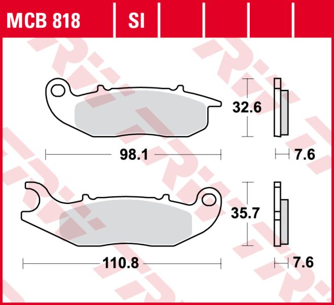 TRW Fékbetét készlet MCB818 - Image 2
