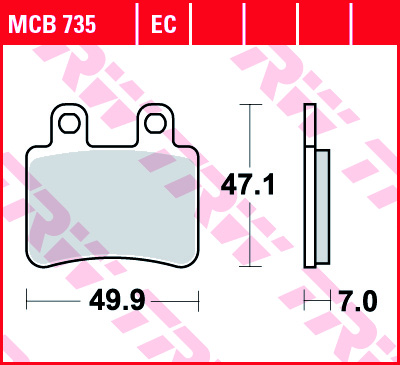 TRW Fékbetét készlet MCB735EC - Image 2