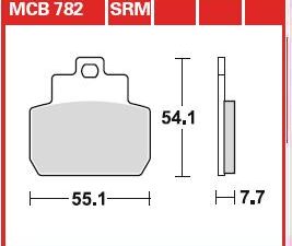 TRW Fékbetét készlet MCB782
