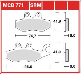 TRW Fékbetét készlet MCB771SRM