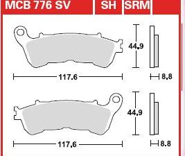 TRW Fékbetét készlet MCB776SH