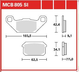 TRW Fékbetét készlet MCB805SI
