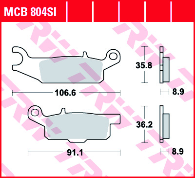 TRW Fékbetét készlet MCB804SI