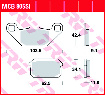 TRW Fékbetét készlet MCB805SI - Image 2